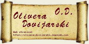 Olivera Dovijarski vizit kartica